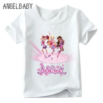 Vaikai LoliRock Stebuklinga Merginos, Juokingi marškinėliai Vasaros Kūdikių Mergaičių Mielas trumpomis Rankovėmis Viršūnes Vaikams Laisvalaikio T-shirt,ooo5142