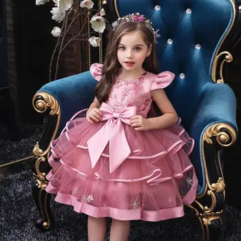 Vaikai Mergina Tortas Tutu Gėlių Suknelė Vaikų Šalis Oficialią Vestuvių Suknelė Mergaitė Princesė Pirmoji Komunija Kostiumas Naujas Atvykimo 2020 m.
