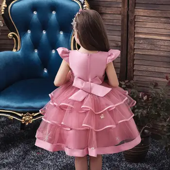 Vaikai Mergina Tortas Tutu Gėlių Suknelė Vaikų Šalis Oficialią Vestuvių Suknelė Mergaitė Princesė Pirmoji Komunija Kostiumas Naujas Atvykimo 2020 m.