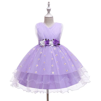 Vaikai Mergina Vestuvių Gėlių Mergaitės Suknelė Princesė Partijos Inscenizacija Formalią Suknelę, Promenadzie Mažai Baby Girl Gimtadienio Suknelė Naują Atvykimo 2020 M.