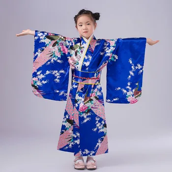Vaikai Povas Yukata Drabužius Mergina Japonų Kimono Suknelę, Vaikai Yukata Haori Kostiumas Tradicinių Japones Kimono Kostiumas Vaikas