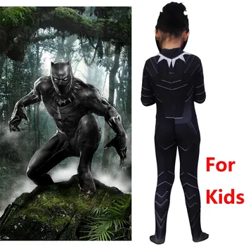 Vaikai, Suaugę Vyrai Moterys Black Panther Cosplay Kostiumų Vaikams Cosplay Kostiumų Jumpsuit Bodysuit Helovinas Šalis