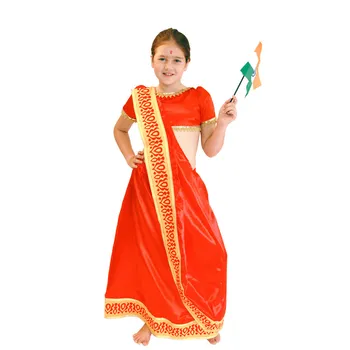Vaikai Vaikų Mergaičių Indijos Indijos Mergina Mergautinė Cosplay Kostiumų Fantasia Helovinas Naujųjų Metų Karnavalas, Užgavėnės Šalis Suknelė