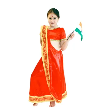 Vaikai Vaikų Mergaičių Indijos Indijos Mergina Mergautinė Cosplay Kostiumų Fantasia Helovinas Naujųjų Metų Karnavalas, Užgavėnės Šalis Suknelė