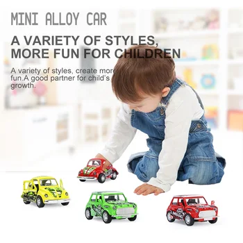 Vaikams Mini Lydinio Traukti Atgal ir Inerial Tūptinės Automobilio Modelio Transporto priemonės lydinio Žaislai Berniukams, Vaikų Smagu Dovana