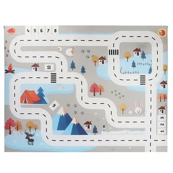 Vaikams Žaisti, Mat Miesto Kelių Pastatų Stovėjimo Žemėlapis Žaidimo Scenos Žemėlapis Švietimo Žaislai
