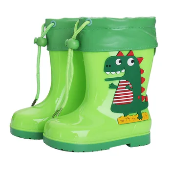 Vaikiški batai, atsparus Vandeniui lietaus batai Guma Non-slip mada vaikams lietaus Batai Patogūs, šilti odiniai batai SBY002