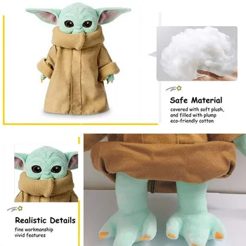 Vaiko Yoda Pliušiniai Žaislai Iškamša 12 Colių Star Wars Kūdikis Yoda Pav Įdaryti Lėlės Kalėdų Dovana