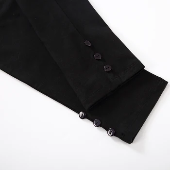 Vaikų drabužiai 2vnt nustatyti, ilgai viršaus ir kelnės vaikams laisvalaikio rinkinys su priekyje užsegamas medvilnės vaikams drabužių juodosios dėmės rankovėmis