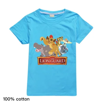 Vaikų Drabužiai, marškinėliai Animacinių filmų Karalius Liūtas Guard Simba Spausdinti Viršuje Tee Baby Berniukas ir Mergaitė trumpomis Rankovėmis T-Shirt Bamblys Kostiumai