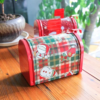 Vaikų Kalėdų dovanų saldainių dėžutė kūrybos letter box alavuotoji skarda saldainiai dovanų dėžutėje pakuotę dovanų dėžutėje didelis