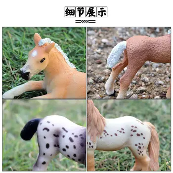 Vaikų Modeliavimas Gyvūnijos Pasaulyje Kieta Statinis Modelis Ponis Zoologijos sodas Ranch Arklių Plastiko Rinkti Dovanas Žaislo Modelis