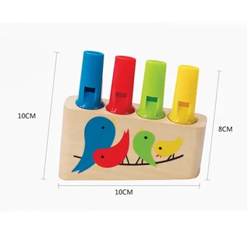 Vaikų Muzikos Instrumentai, Žaislai Vaikams Montessori Spalvinga Panpipe Paukščių Mediniai Eduactional Whistlings Kūdikių Berniukų, Mergaičių Žaidimai