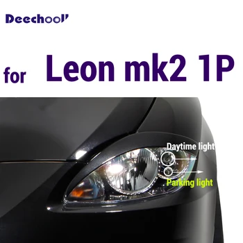 Vaiskiai Balta Canbus Klaidų LED DRL šviesos važiavimui Dieną Atvirkštinio Stovėjimo Žibintai Šildomi lempa Seat Leon MK2 2 1P 1P1 05-12