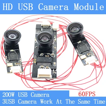 VAIZDO Kamera HD Tris vienu metu uv-C Spalva, USB Kamera Modulis 170° Platus Vaizdas Kampas MJPEG Pramoninis Kištukas Žaisti Stereo USB Kamera