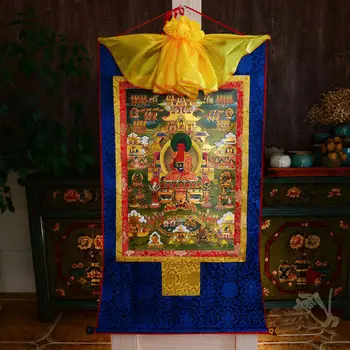 Vakarų Polar Pasaulio Thangka Buda kabinti dažymas dekoratyvinis dažymas Xizang aukso