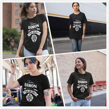 Vampyro Dienoraščiai T-Shirt Team Damon, Nes Sveiki Brolis Marškinėliai Spausdinami Negabaritinių Moterų marškinėlius Juokinga Ponios Tee Marškinėliai