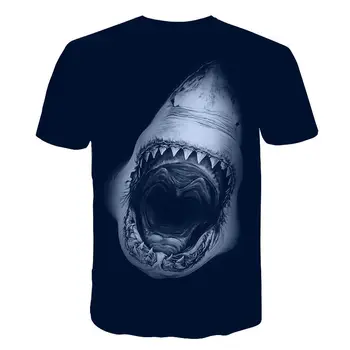 Vandenyno Ryklio ir Aštuonkojo Kostiumas 2019 marškinėliai vyriški 3D Spausdinimo Pora trumpomis Rankovėmis T-shirtfashion