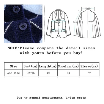 Vangull derliaus geometrinis rhombic moterų megztinis Pledas Mezgimo megztinis Rudenį ilgomis rankovėmis viršutiniai drabužiai anglija stiliaus Argyle viršūnės