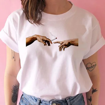 Vaporwave Estetinės Egirl drabužius femme 2020 ulzzang derliaus spausdinimo drabužius t-shirt streetwear