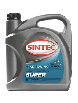 Variklio alyvos sintec Super SAE 15W-40 API SG/CD 4L 900314