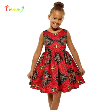Vasaros Afrikos Mergina Suknelės 2020 Mados Skraiste Enfant Filė heidi bazin Dashiki Spausdinimo Vaikų Suknelė Mergaitėms nuo 10 iki 12 Metų