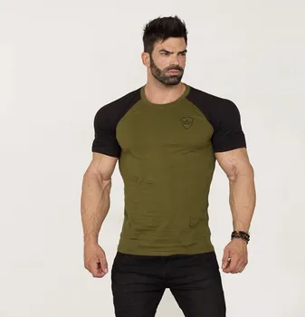 Vasaros brand T-shirt vyrai 2019 atsitiktinis trumparankoviai O-kaklo siūlės spausdinimo mados Slim, T-marškinėliai, vyriški marškinėliai fitneso T-shirt