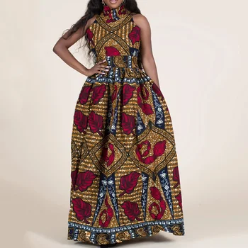 Vasaros Etninės Spausdinti Ilgas Šalis Suknelė Moterims Afrikos Mados Golfo Elegantiškas Vakaras Peties Seksualus Suknelės, Plius Dydis 2020 M.