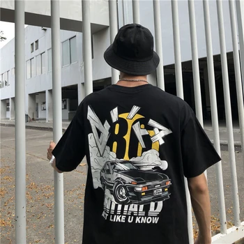 Vasaros Harajuku Marškinėlius Vyrų 2019 M. Vasarą Hip-Hop T Shirts Žodžiai Spausdinti Animaciją Streetwear Tshirts Trumpas Rankovės Atsitiktinis Viršų Male