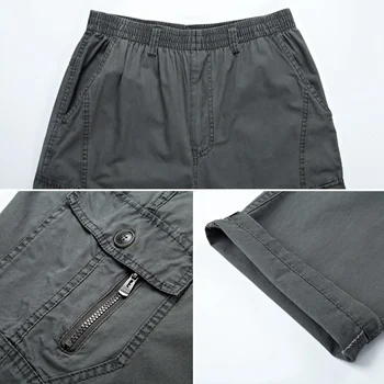 Vasaros rudens Vyrų atsitiktinis kišenėje krovinių užtrauktukas kelnių 6XL 7XL 8XL didelio dydžio big sporto kelnės streetwear iš durų Tiesios kelnės