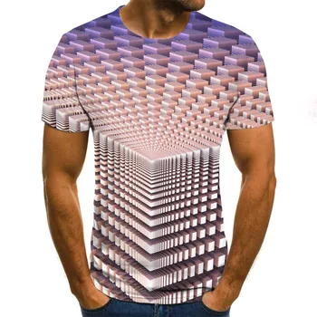 Vasaros trimatis 3D išmaišykite T-shirt Vyrai Moterys Mados 3D Marškinėliai trumpomis Rankovėmis Harajuku Hip-Hop Mielas Marškinėlius tee S-6XL