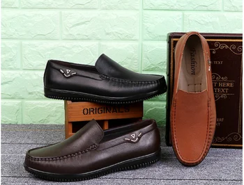 Vasaros vyriškų batų kvėpuojantis vyrų banga batų vienas pedalas korėjos laisvalaikio bateliai tendencija vyrų valdybos batai