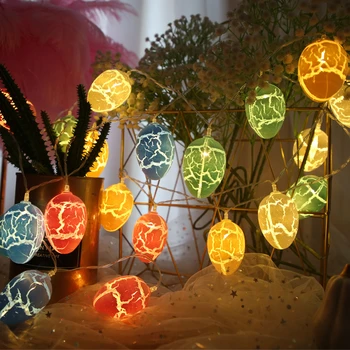 Velykų Kiaušinių Formos 10 LED Dekoratyvinis Kabo Šviesa Papuošalai su Velykomis 20 LED Šviesos Žibintų String Namo Atostogų Šalis