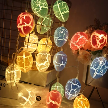 Velykų Kiaušinių Formos 10 LED Dekoratyvinis Kabo Šviesa Papuošalai su Velykomis 20 LED Šviesos Žibintų String Namo Atostogų Šalis