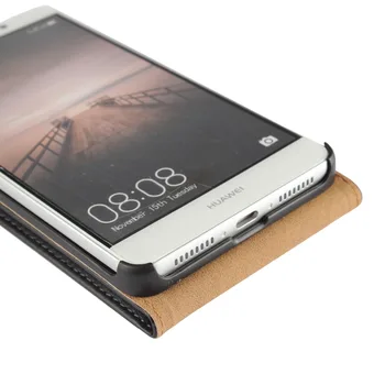 Vertikalus Apversti Atvejais Huawei Mate 9 Odinis Magnetinis Flip Telefonas Padengti Krepšys