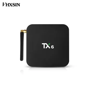 VHXSIN 5 VNT./DAUG TX6 android 9.0 tv box allwinner h6, quad core, 4gb ram, 32gb rom 2.4 ghz, 5 ghz dual wifi BT dėžutę