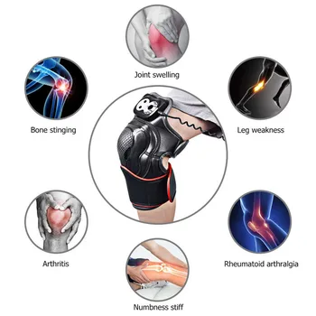 Vibracija Šildymo Kelio Massager Magnetinė Terapija Bendroji Fizioterapija Kelio Kaulų Priežiūros Skausmo Kelio Raštas Masažas Parama
