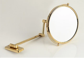 Vidric Aukso žalvario sienos makiažo veidrodėliai 8 colių vonios kambarys dekoratyvinis veidrodis padažu-iki veidrodžio prie Sienos tvirtinamas kosmetinis veidrodis