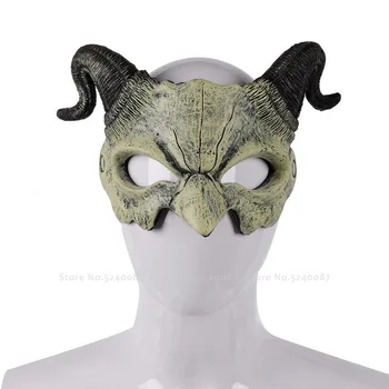 Viduramžių Vyrai Šofaras Demonas Kaukė Britų Stiliaus Karnavalas Šalies Etapo Rezultatus Rekvizitai Moterų Gotikos Retro Velnias Cosplay Kostiumai