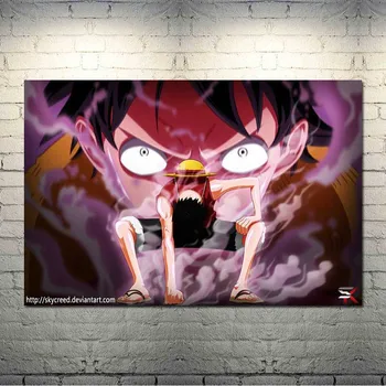 Vienas Gabalas Luffy Solon Japonijos Anime Meno Šilko, Drobės Plakato spauda 13x20 24x36 colių Kambarį Sienų Apdailai-003