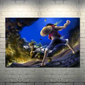 Vienas Gabalas Luffy Solon Japonijos Anime Meno Šilko, Drobės Plakato spauda 13x20 24x36 colių Kambarį Sienų Apdailai-003