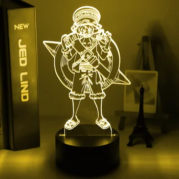 VIENAS GABALAS Monkey D. Luffy Pav Vaikai Naktį Šviesos diodų (Led Baterija Palieskite Jutiklio naktinė lempa Namų Dekoro 3d Lempos Luffy