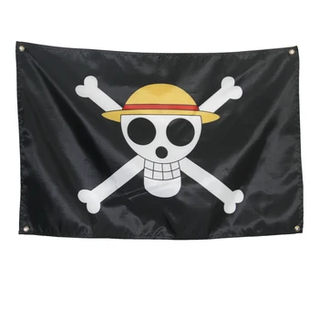 Vienas Gabalas straw hat piratai trimitas reklama pagal užsakymą rekvizitai COSPLAY animacija aplink didmeninė piratų vėliava, 3 X 2 metrų NN127