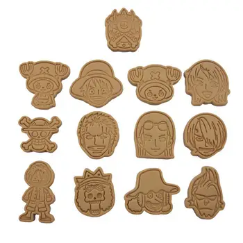 VIENAS PIEC Luffy Cookie Cutters 3D Animaciją Sausainių Formų Plastiko Paspaudus Įdomus Kepimo Įrankiai, Virtuvės Reikmenys, Žaislai Vaikams, Dovana