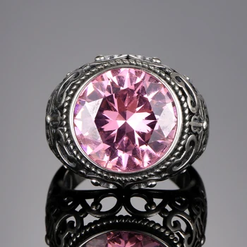 Vintage Dideli Akmens Žiedas, Moterų Vestuvių Dalyvavimo Šalies Aukštos Kokybės Sidabro Žiedai, Papuošalai