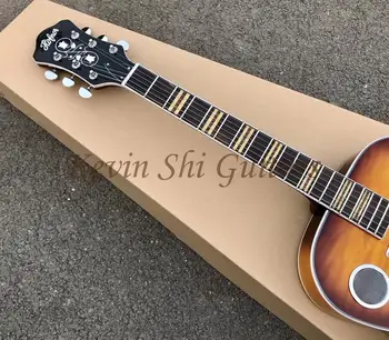 Vintage Sunburst Hofner Dobro Rezonatoriaus Plieno Gitara 