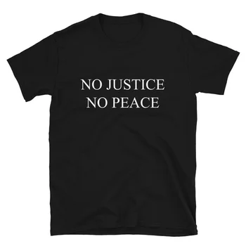 VIP HJN Jokio Teisingumo Nėra Taikos Marškinėlius Juoda Gyvena Klausimas Paramos Marškinėliai Medvilnės Atsitiktinis Estetinės Grunge T-shirt Lady Viršūnės