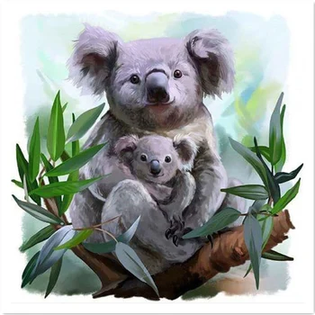 Visą deimantai tapybos rinkinio koala kalnų krištolas apdaila 30x30cm namų sienos meno 