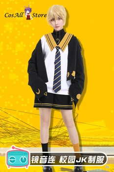 Vocaloid Len Cosplay kostiumų mokyklos vienodos Len jk nustatyti Cosplay kostiumas