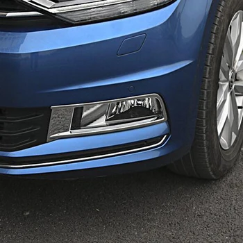Volkswagen Touran 2016 2017 2018 2019 ABS Chrome Priekiniai Foglight Priešrūkinis Žibintas Padengti Trim Automobilių Foglamp Rėmelio Išoriniai Priedai